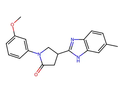1-(3-methoxyphenyl)-4-(5-methyl-1H-benzimidazol-2-yl)pyrrolidin-2-one structure