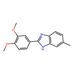 2-(3,4-dimethoxyphenyl)-5-methyl-1H-benzimidazole structure