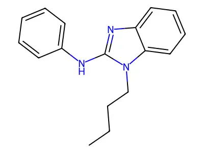 1-butyl-N-phenyl-1H-benzimidazol-2-amine structure