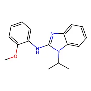 1-isopropyl-N-(2-methoxyphenyl)-1H-benzo[d]imidazol-2-amine structure