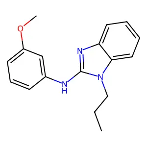 N-(3-甲氧基苯基)-1-丙基苯并咪唑-2-胺 structure