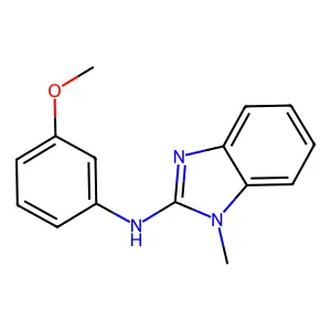 N-(3-methoxyphenyl)-1-methylbenzimidazol-2-amine structure