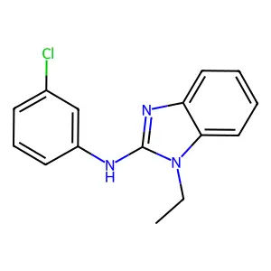 (3-Chlorophenyl)(1-ethylbenzimidazol-2-yl)amine structure