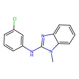 N-(3-chlorophenyl)-1-methyl-1H-1,3-benzodiazol-2-amine structure