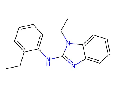 1-ethyl-N-(2-ethylphenyl)-1H-benzimidazol-2-amine structure