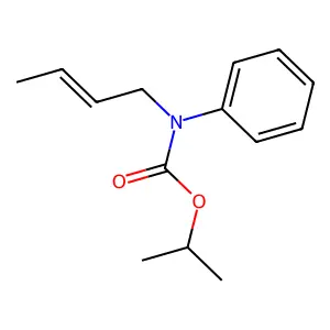 propan-2-yl N-but-2-enyl-N-phenylcarbamate structure