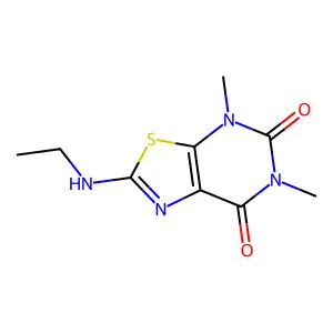 2-(Ethylamino)-4,6-dimethyl[1,3]thiazolo[5,4-d]pyrimidine-5,7(4H,6H)-dione structure