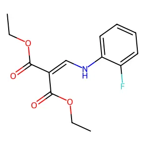 Diethyl 2-(2-fluoroanilinomethylene)malonate structure