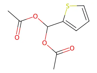 (Acetyloxy)(thiophen-2-yl)methyl acetate structure