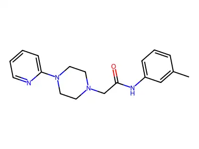 N-(3-methylphenyl)-2-[4-(pyridin-2-yl)piperazin-1-yl]acetamide structure