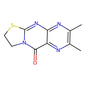 2,3-Dimethyl-7,8-dihydro-10H-(1,3)thiazolo(2,3-b)pteridin-10-one structure