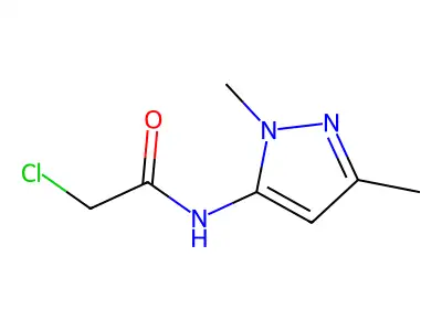 2-chloro-N-(1,3-dimethyl-1H-pyrazol-5-yl)acetamide structure