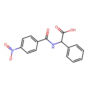 2-[(4-Nitrobenzoyl)amino]-2-phenylacetic acid structure