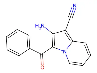 2-Amino-3-benzoylindolizine-1-carbonitrile structure