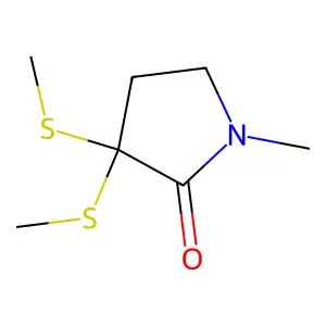 1-Methyl-3,3-bis(methylsulfanyl)pyrrolidin-2-one structure