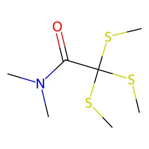N,N-Dimethyl-2,2,2-tris(methylsulfanyl)acetamide structure