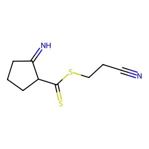2-Cyanoethyl 2-iminocyclopentanecarbodithioate structure