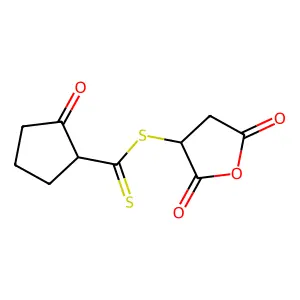 (2,5-Dioxooxolan-3-yl) 2-oxocyclopentane-1-carbodithioate structure