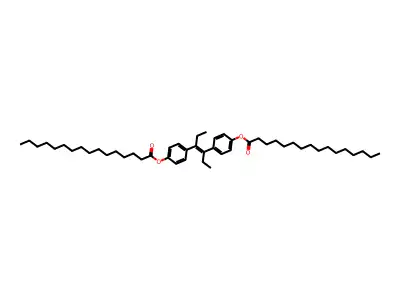 4-{4-[4-(Hexadecanoyloxy)phenyl]hex-3-en-3-yl}phenyl hexadecanoate structure