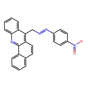 7-((p-Nitrophenylazo)methyl)benz(c)acridine structure