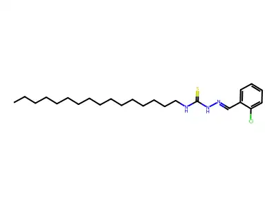1-[(2-chlorophenyl)methylideneamino]-3-hexadecylthiourea structure