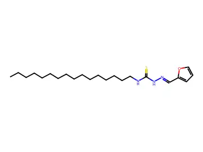 1-(Furan-2-ylmethylideneamino)-3-hexadecylthiourea structure