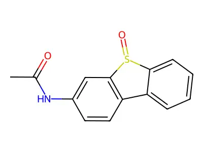 3-Acetylaminodibenzothiophene-5-oxide structure