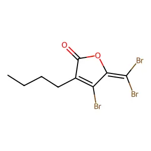 2(5H)-Furanone, 4-bromo-3-butyl-5-(dibromomethylene)- structure