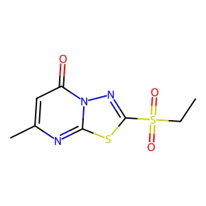 5H-1,3,4-Thiadiazolo(3,2-a)pyrimidin-5-one, 2-(ethylsulfonyl)-7-methyl- structure