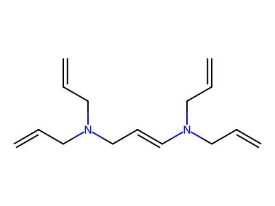 (E)-N,N,N',N'-tetrakis(prop-2-enyl)prop-1-ene-1,3-diamine structure