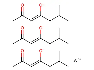 Tris(6-methylheptane-2,4-dionato-O,O')aluminium structure