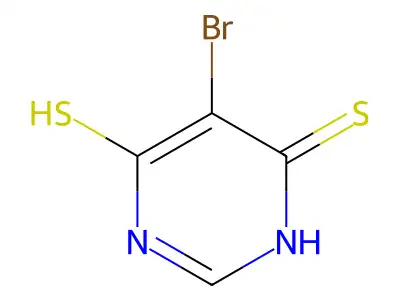 5-Bromo-6-sulfanylpyrimidine-4(3H)-thione structure