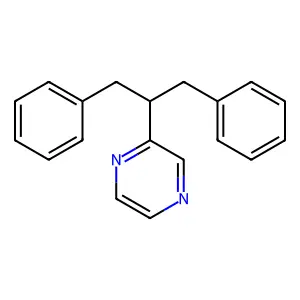 Diethyl 5,5'-(phenylmethanediyl)bis(2,4-dimethyl-1h-pyrrole-3-carboxylate) structure
