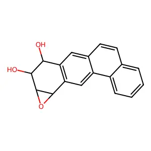 8,9-Dihydroxy-10,11-epoxy-8,9,10,11-tetrahydrobenz(a)anthracene structure