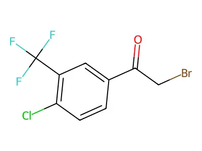 2-Bromo-1-[4-chloro-3-(trifluoromethyl)phenyl]ethanone structure
