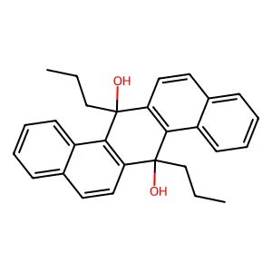 7,14-Dihydro-7,14-dipropyldibenz(a,h)anthracene-7,14-diol structure
