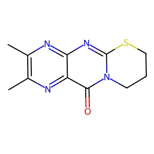 2,3-Dimethyl-8,9-dihydro-7H,11H-[1,3]thiazino[2,3-b]pteridin-11-one structure