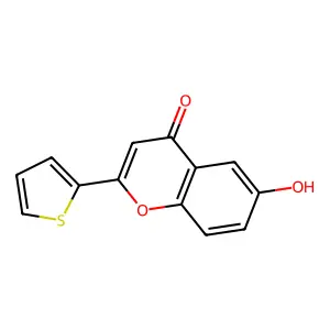 6-hydroxy-2-(thiophen-2-yl)-4H-chromen-4-one structure