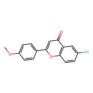 6-chloro-2-(4-methoxyphenyl)-4H-chromen-4-one structure