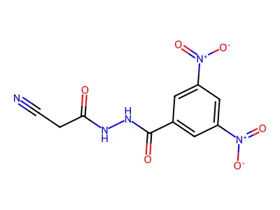N'-(2-cyanoacetyl)-3,5-dinitrobenzohydrazide structure
