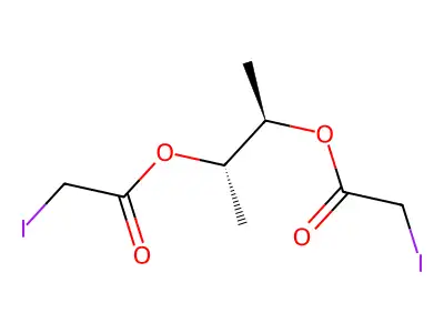 Acetic acid, iodo-, diester with meso-2,3-butanediol structure