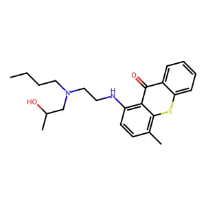 1-[2-[Butyl(2-hydroxypropyl)amino]ethylamino]-4-methylthioxanthen-9-one structure