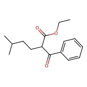 Ethyl 2-benzoyl-5-methylhexanoate structure