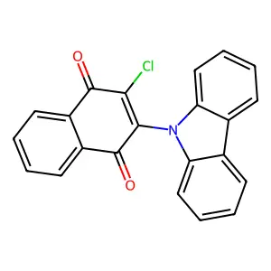 2-Carbazol-9-yl-3-chloronaphthalene-1,4-dione structure