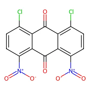 1,8-Dichloro-4,5-dinitroanthraquinone structure