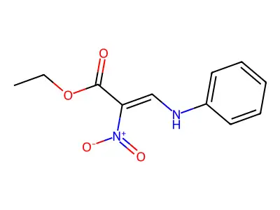 Ethyl 3-anilino-2-nitro-acrylate structure