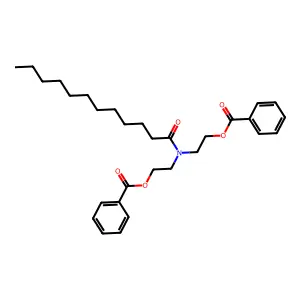 (Dodecanoylazanediyl)di(ethane-2,1-diyl) dibenzoate structure