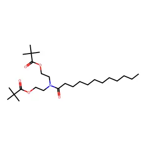 N,N-bis(2-trimethylacetoxyethyl)lauramide structure