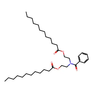 2-[Benzoyl(2-dodecanoyloxyethyl)amino]ethyl dodecanoate structure