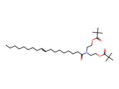 2-[2-(2,2-dimethylpropanoyloxy)ethyl-[(E)-octadec-9-enoyl]amino]ethyl 2,2-dimethylpropanoate structure